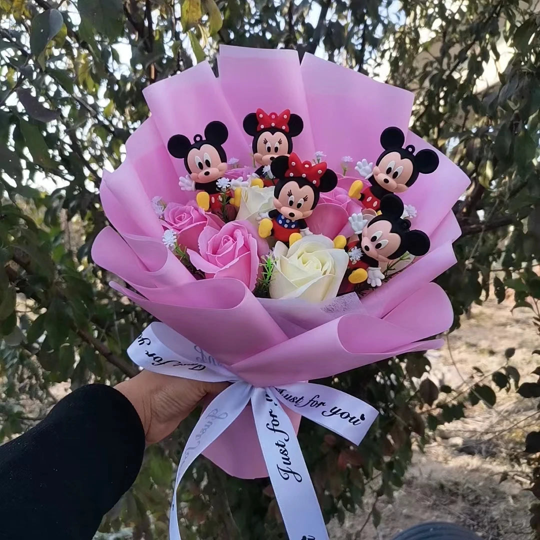 Party Anime Sitting Bear Minnie Mickey Cartoon Hand Office BouquetKids Birthday Valentine's Day Halloween Hallowmas Gift