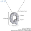 MHS.SUN High Quality Bubble Initial Necklace Letter A-Z Silver Color Zircon 26 Initial Balloon Pendant For Women Men Jewelry