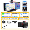 Develuck 10.26" Car DVR 350° Adjustable Carplay Android Auto Dash cam 4K Front&1080P Rear Camera Voice Control WIFI Dual lens FM