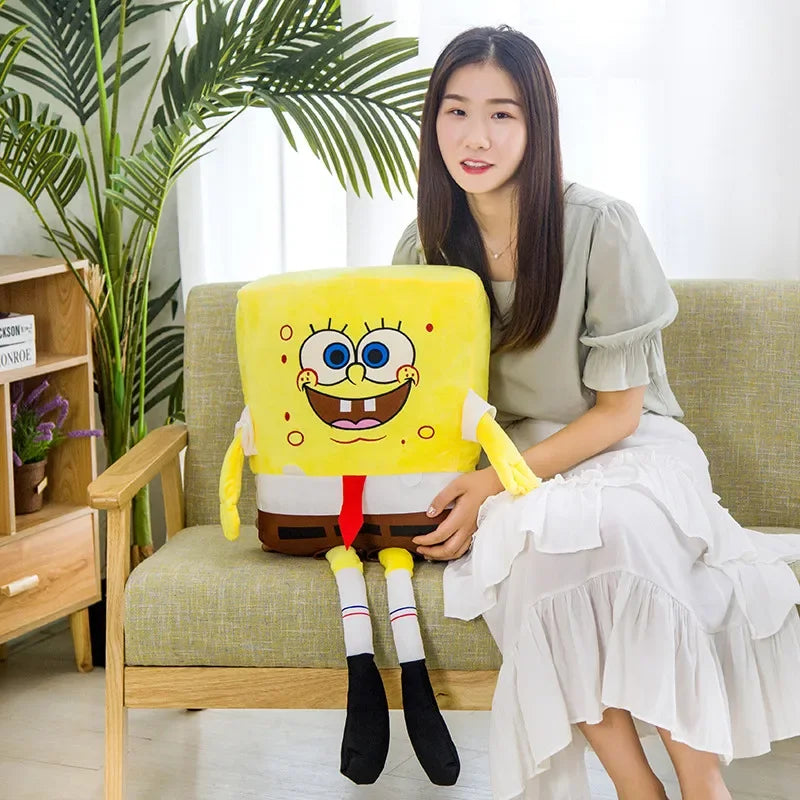 Big Size Cute SpongeBob Patrick Star Plush Toy Very Soft Hug Pillow Stuffed Cartoon Anime Plushies Kawaii Doll Xmas Gifts