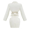 sets for women 2 pieces Sexy Lapel Long Sleeve Jackets + High Waist Hollow Out Skirts Set 2024 Woman Clothes Women's Suits