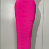 2025 Luxury Shining Diamonds Pearls Sleeveless Bodycon Bandage Long Dress Women Celebrate Evening Party Elegant Birthday Gowns