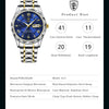 POEDAGAR Top Brand Luxury Man Wristwatch Waterproof Luminous Date Week Men Watches Stainless Steel Quartz Men's Watch Male reloj