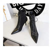 BIGTREE Shoes Cross Straps Sexy Women Boots Pointed Toe Stiletto High-heel Boots 2025 New Women's Ankle Boots Plus Size 42 43