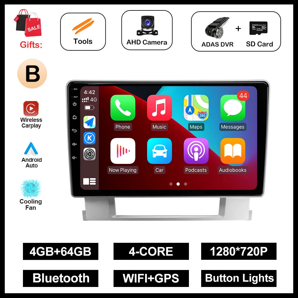 Android OS GPS Navi 9 '' Car Radio Multimedia Player WiFi Carplay for Buick Excelle 2 2009 - 2015 Opel Astra J 2009 - 2017