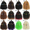 Afro Kinky Curly Hair Bulk Synthetic 12inch Ombre Marley Twists Braiding Hair #1B 4 27 30 33 99J Green Ombre Purple Brown Colors