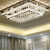 Modern Luxury Crystal LED Chandelier For Living Room Bedroom Dining Room Kitchen Ceiling Lamp Silver Chrome Remote Control Light