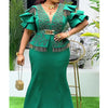 Plus Size African Party Dresses for Women 2024 New Fashion Dashiki Ankara Wedding Evening Gown Elegant Turkey Muslim Maxi Dress