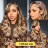 high density Ombre brown Highlight 30 32 40 inch13x6 Hd Lace Frontal Wig Blonde 5x5 closure Body Wave 13x4 Front Human Hair Wigs