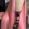 Ombre Blue Blonde Preplucked Long Lace Front Wig Straight 180%Density Hairline Glueless For Women Synthetic Fiber