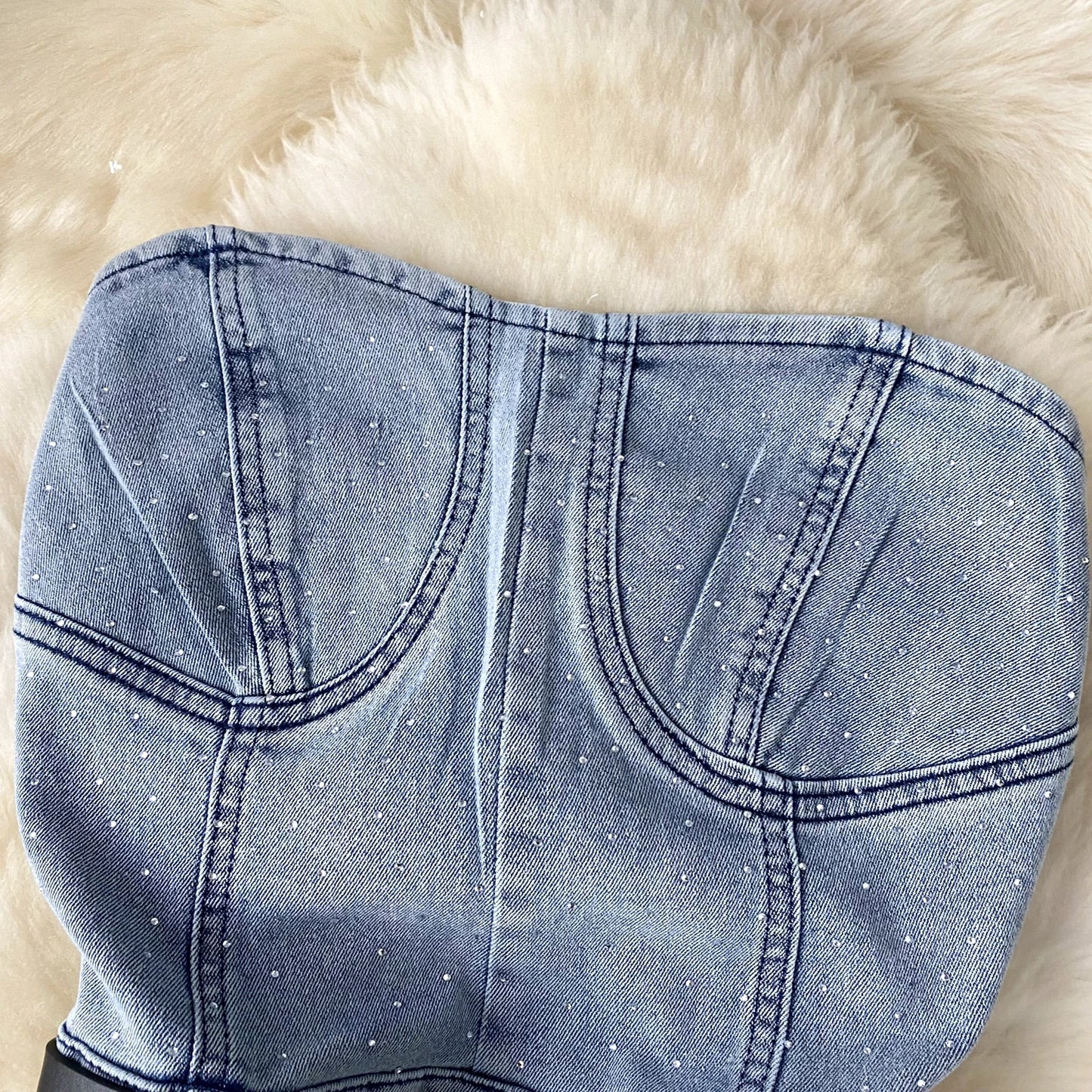 Women Denim one pieces Summer Playsuit Fashion Hot Drill High Waist Slim Sleeveless Strapless Sashes Outfits