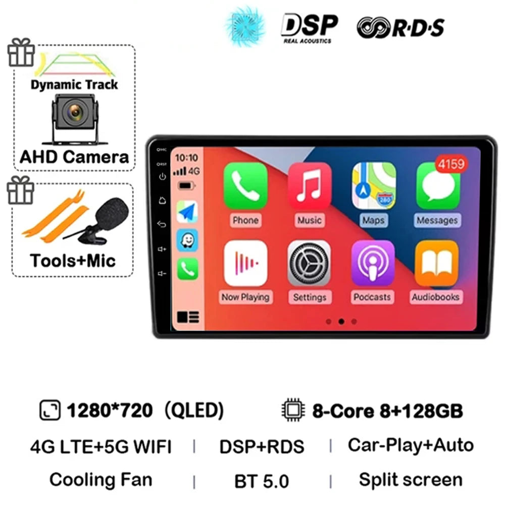Carplay Auto Android 14 Car Radio For Honda Element YH 2002 2003 2004 2005 - 2011 GPS BT Multimedia 2Din Player Stereo DVD Video