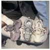 Women's Chunky Sneakers  Breathable Mesh Platform Sports Shoes Woman Fashion Lace Up Thick Sole Casual  Mujer 2024
