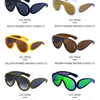 Oversized Wave Mask One-Piece Sunglasses Women Sports Y2K Punk Sun Glasses for Lady 2024 Luxury Brand Steampunk Eyewear Goggle