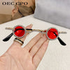 Fashion Diamond Round Sunglasses Women Luxury Rhinestone Shades UV400 Sun Glasses Female Punk Brand Designe Eyewear Men Eyeglass