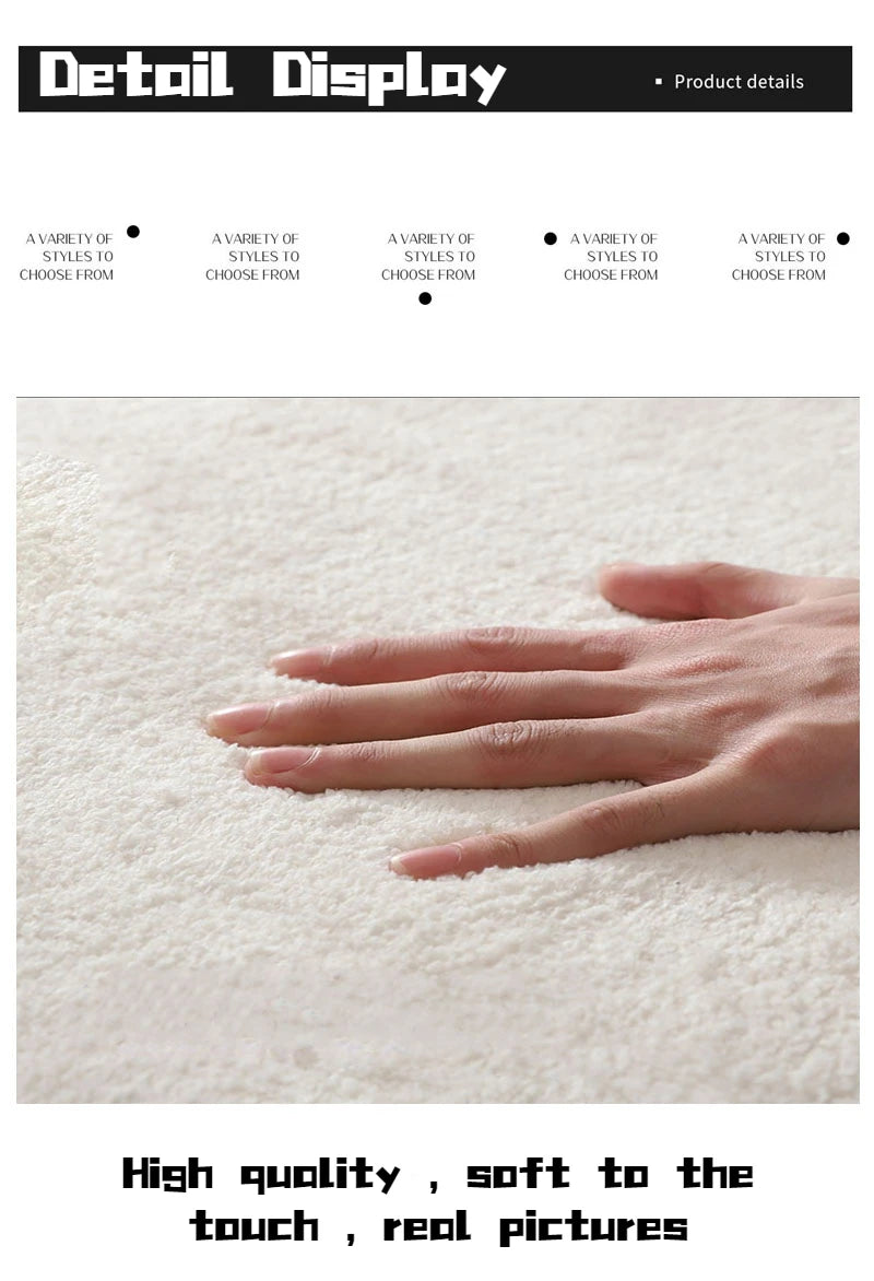 Ins French Style Plush Carpet Living Room Bedroom Modern Minimalist Bedside Fluffy Thickening Rugs Household Coffee Table Mat