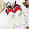 SXTHAENOO Women Sexy Fashion Crop Top Diamond Flower Strapless Vest Bustier Bra Night Club Party Tank Top Female Ropa De Mujer