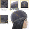 QVR 180 Density Full Machine Wig Highlight Brown Colored Bone Straight Human Hair Bob Wigs QVR Human Hair With Bangs For Women