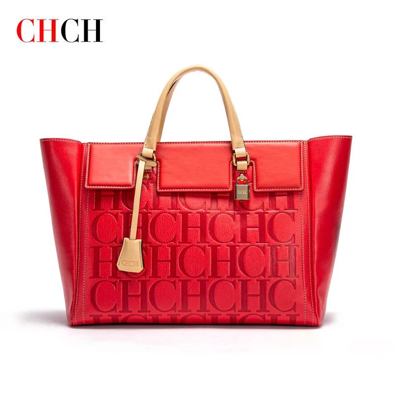 CHCH Fashion Retro Print Bucket Bag Travel Party Banquet Shoulder Bag Luxury Classic 2024 Winter Women's Large Capacity Handbag