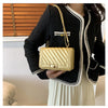 Fashionable Mini Quilted Embossed Chain Shoulder Bag Simple And Versatile Diagonal Crossbody Bag For Women Square Handbag
