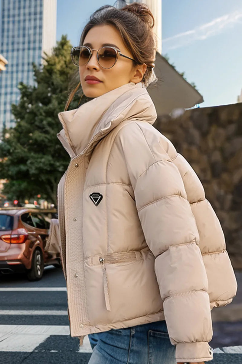 2024 Winter Korean Women Puffer Parkas Thick Warm Down Cotton Padded Coat Female Loose Outwear Clothes Short Jacket Overcoat