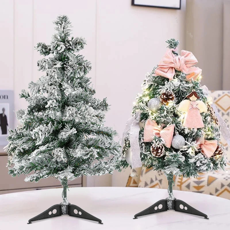 20/29cm Mini Christmas Tree Desktop Ornaments Artificial Plants Pine Needle Tree With Xmas Balls New Year Party Home Decor Gifts