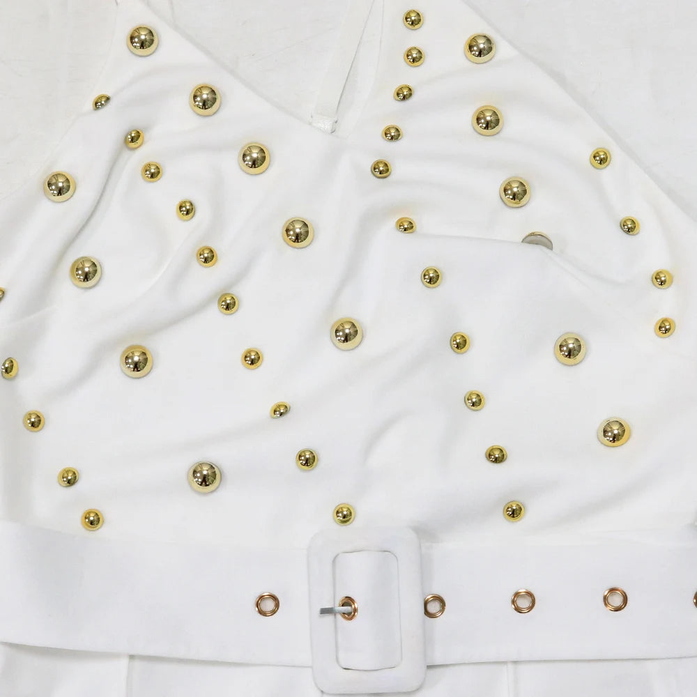 Sexy vintage rhinestone bodycon jumpsuit women 2025 summer Pants jumpsuits body birthday party club outfits bodysuit overalls HL