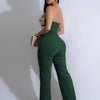 Women Summer Strapless Jumpsuit Sexy One Piece Outfits Cut Out Waist Party Jumpsuit Clothing Lady Full Length Backless Jumpsuits
