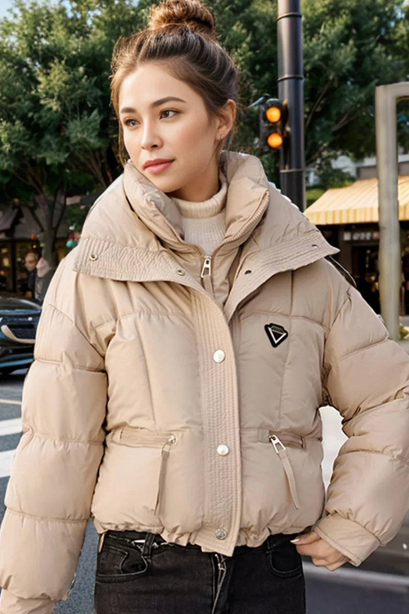2024 Winter Korean Women Puffer Parkas Thick Warm Down Cotton Padded Coat Female Loose Outwear Clothes Short Jacket Overcoat