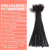 Handmade Permanent Locs Thickness Dreadlock Extensions Soft 100% Human Hair Locs Extensions Natural Black For Women Men Full
