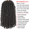 14 12 inch Butterfly Faux Locs Crochet Hair Braids Pre looped Distressed Goddess Butterfly Soft Locs Crochets Braids Cheveux Lok