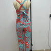 Elegant Women's jumpsuit 2024 Summer Fashion Strap Hollow Sexy Off waist Printed jumpsuit