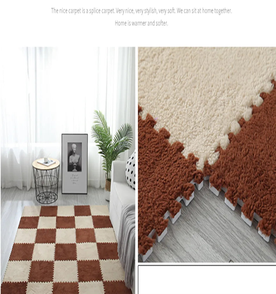 Eva Foam Puzzle Carpet Soft Plush Children's Mat Baby Toys Baby Play Mat  In Children's Room Keep Warm Playmat