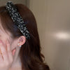 Luxury Inlaid Rhinestone HairBands for Women Korean Fashion Hair Pressure Headband Small Pearl Wedding Hair Jewelry