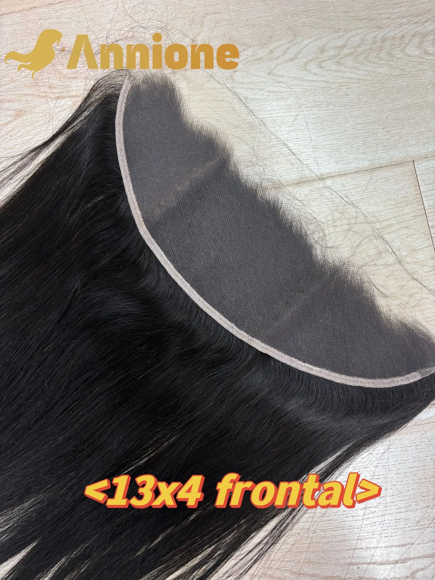 Annione 13x4 Straight Frontal Lace Only Real HD Transparent Lace 4x4 5x5 Closure 100% Brazilian Human Hair HD Pre plucked Lace
