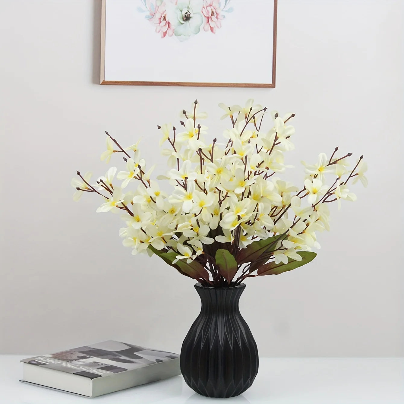 1pc Water Cultivation Imitation Ceramic Plastic Vase Living Room Plastic Home Vase, Modern Minimalist Home Decor