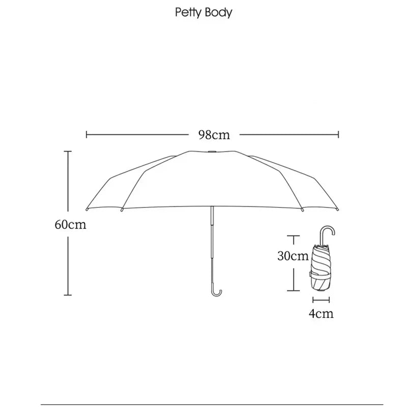 Bling Rhinestone Hook Handle Umbrella Automatic Folding Hook Handle Sunshade UV Protection Rainproof Portable Umbrella Rain Gear