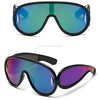 New Fashion Personality Hip Hop Cool Cyberpunk Sunglasses with Large Frame UV400 Anti UV Eyeglasses Oculos De Sol Feminino