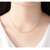 14k Orginal Gold Color Necklace Chain for Women Box Chain Snake Bone/starry/Cross Chain 18 Inches Necklace Fine Jewelry Gifts