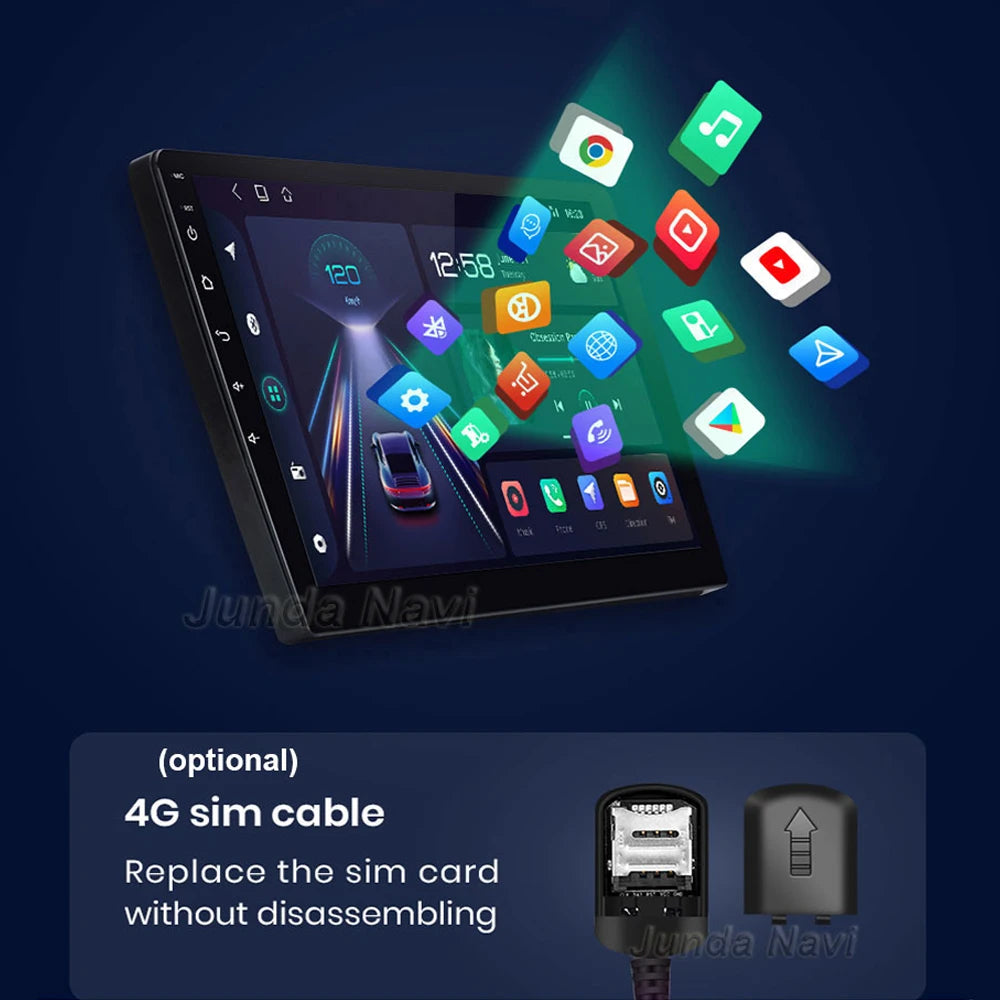 Android 14 Auto Car Radio For Jeep Compass Grand Cherokee Wrangler Chrysler Sebring Town Country Dodge Charger Multimedia Player