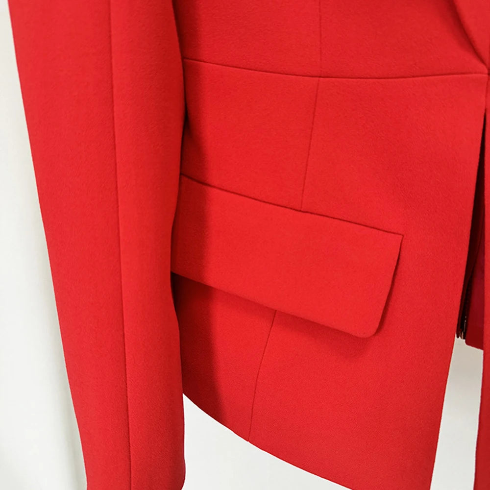 TWOTWINSTYLE Solid Designer Slimming Blazers For Women Slash Neck Long Sleeve Off Shoulder Temperament Coats Female Fashion New