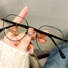 Fashion Metal Anti-Blue Light Glasses Women Men Vintage Ultralight Oval Frame Computer Game Goggles Blue Ray Blocking Eyeglasses