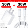 PD 30W For Apple Fast Charger For iPhone 15 11 12 13 14 Pro Max XR X XS Max 8 Plus Phone Charger Cable Fast Charging Accessories