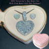 In Stock Iced Out Bling Women Jewelry 5A White Cubic Zirconia Heart Shaped Pendant Necklace With Tennis Box Chain