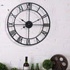 Modern 3D Large Wall Clocks Roman Numerals Retro Round Metal Iron Accurate Silent Nordic Hanging Ornament Living Room Decoration