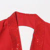 TWOTWINSTYLE Solid Hollow Out Blazer For Women Shawl Collar Long Sleeve Tunic Spliced Button Temperament Blazer Female KJA501707