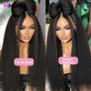 500 Density Kinky Straight 13×6/360 HD Glueless Lace Frontal Wig Human Hair Ready To Go Preplucked Hair 30 32 Inches For Women