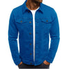 Men's Denim Jacket M-4XL Autumn Clothing Fashion Jackets Solid Color Business Casual Multi-pocket Long Sleeve Top Streetwear