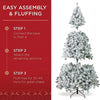 Snowy Flocked Christmas Tree PVC Realistic Frosted Pine with Artificial Snow Perfect for Store Window Displays Holiday Decor