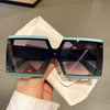 KAMMPT Square Oversized One-pieces Sunglasses Men Women Trendy Gradient Goggle Eyewear Fashion Luxury Brand Design Sun Glasses